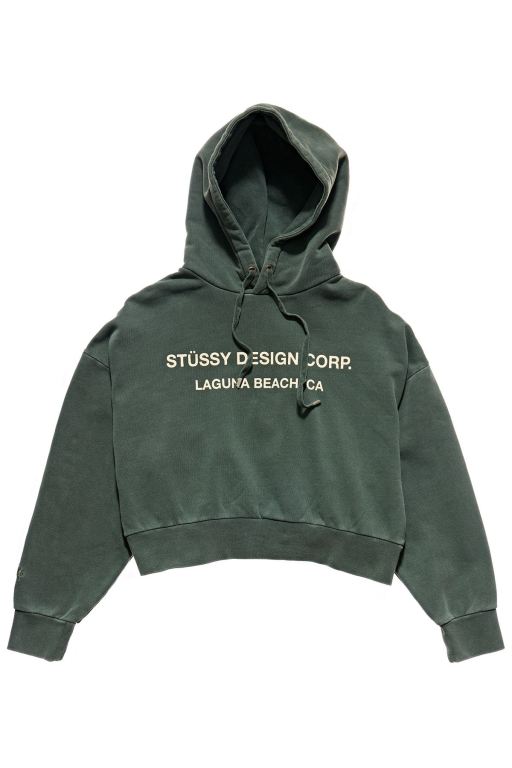 Stussy Womens Design Corp. Hoodie Green - UXISC3629